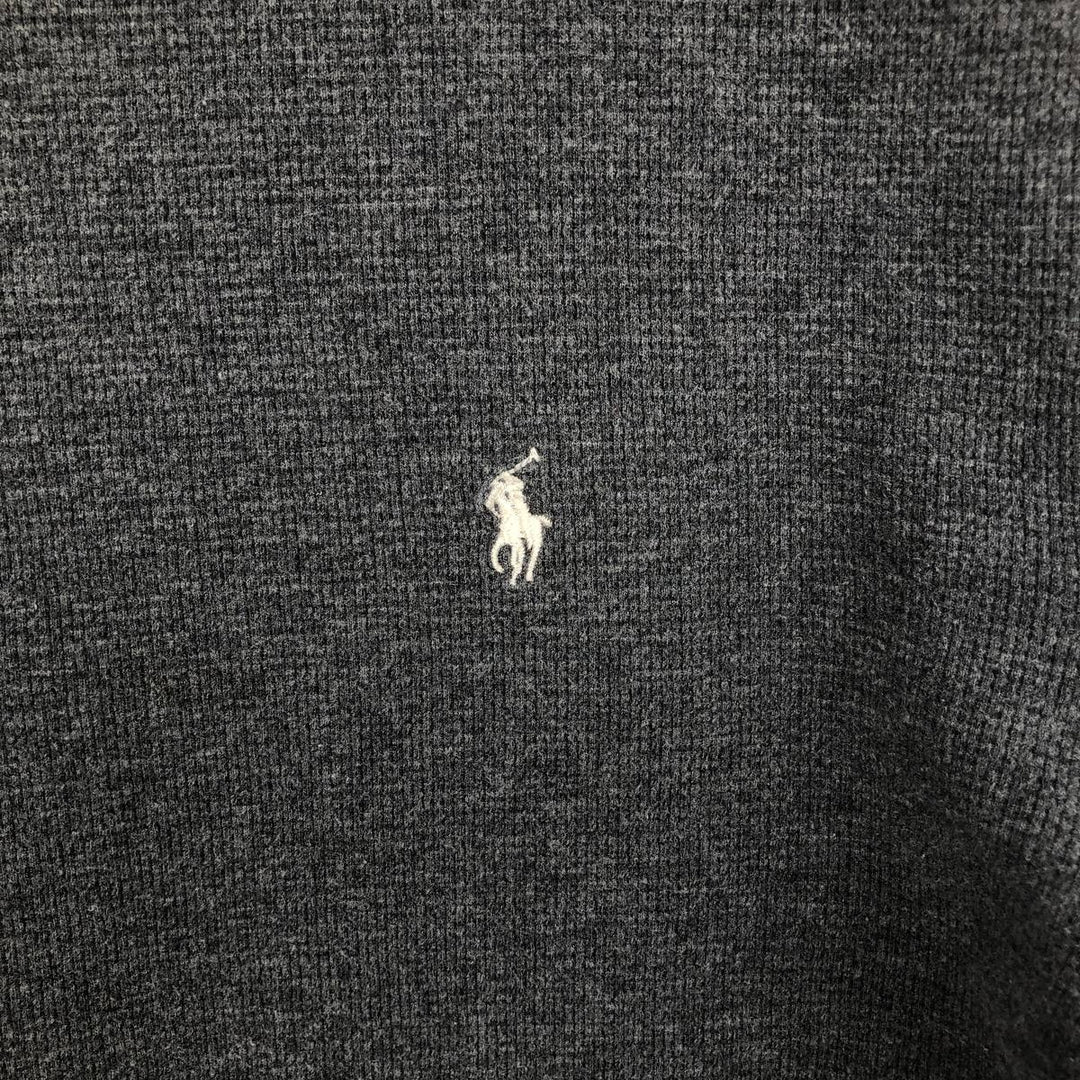 Ralph Lauren POLO RALPH LAUREN Thermal Long T-shirt Waffle Men's XL cotton Charcoal Vintage Second Hand