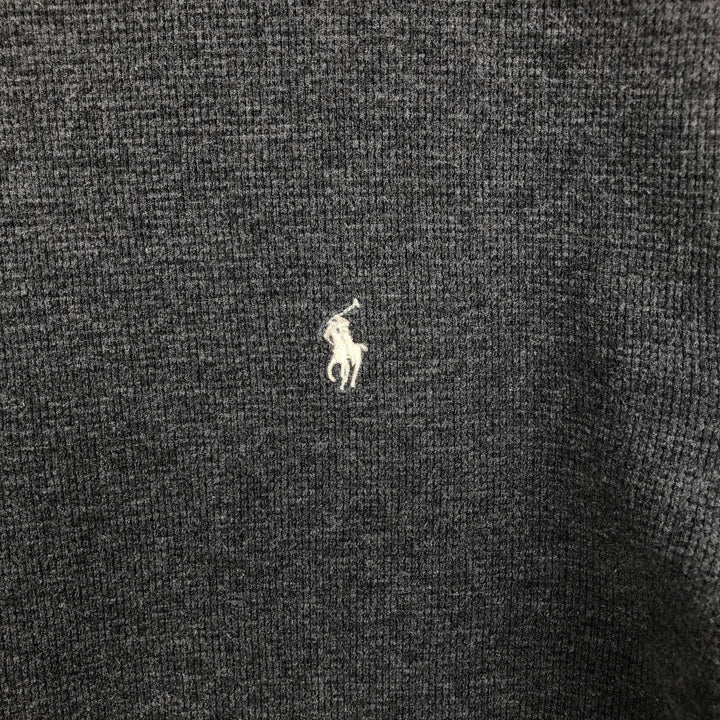 Ralph Lauren POLO RALPH LAUREN Thermal Long T-shirt Waffle Men's XL cotton Charcoal Vintage Second Hand