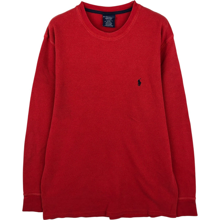Ralph Lauren POLO RALPH LAUREN SLEEPWEAR Thermal Long T-shirt Waffle Men's XL cotton red type Vintage Second Hand