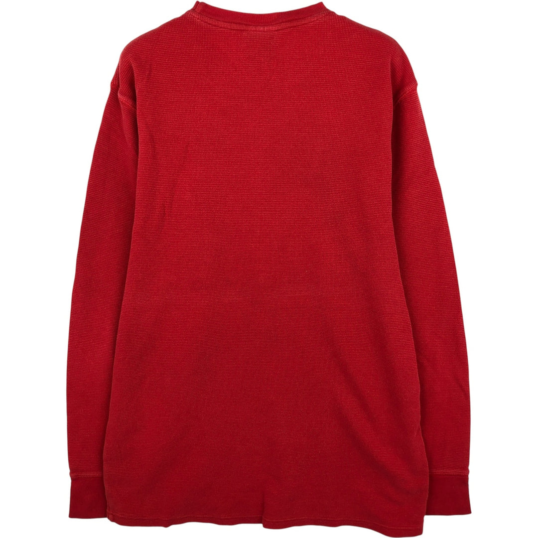 Ralph Lauren POLO RALPH LAUREN SLEEPWEAR Thermal Long T-shirt Waffle Men's XL cotton red type Vintage Second Hand