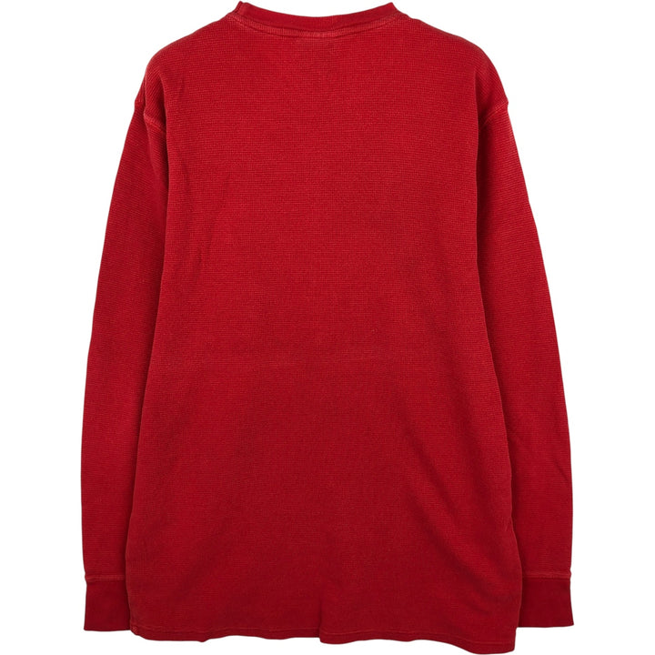 Ralph Lauren POLO RALPH LAUREN SLEEPWEAR Thermal Long T-shirt Waffle Men's XL cotton red type Vintage Second Hand