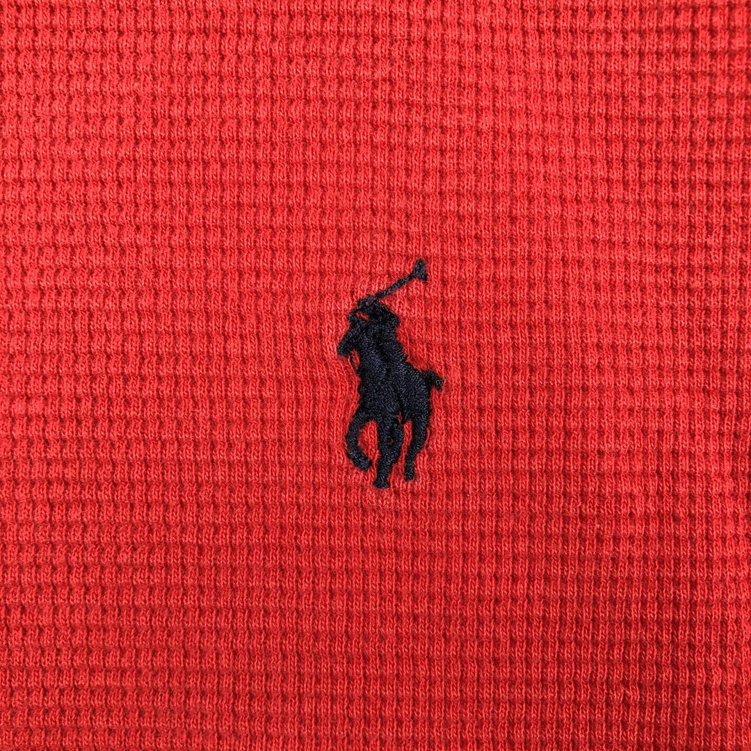 Ralph Lauren POLO RALPH LAUREN SLEEPWEAR Thermal Long T-shirt Waffle Men's XL cotton red type Vintage Second Hand