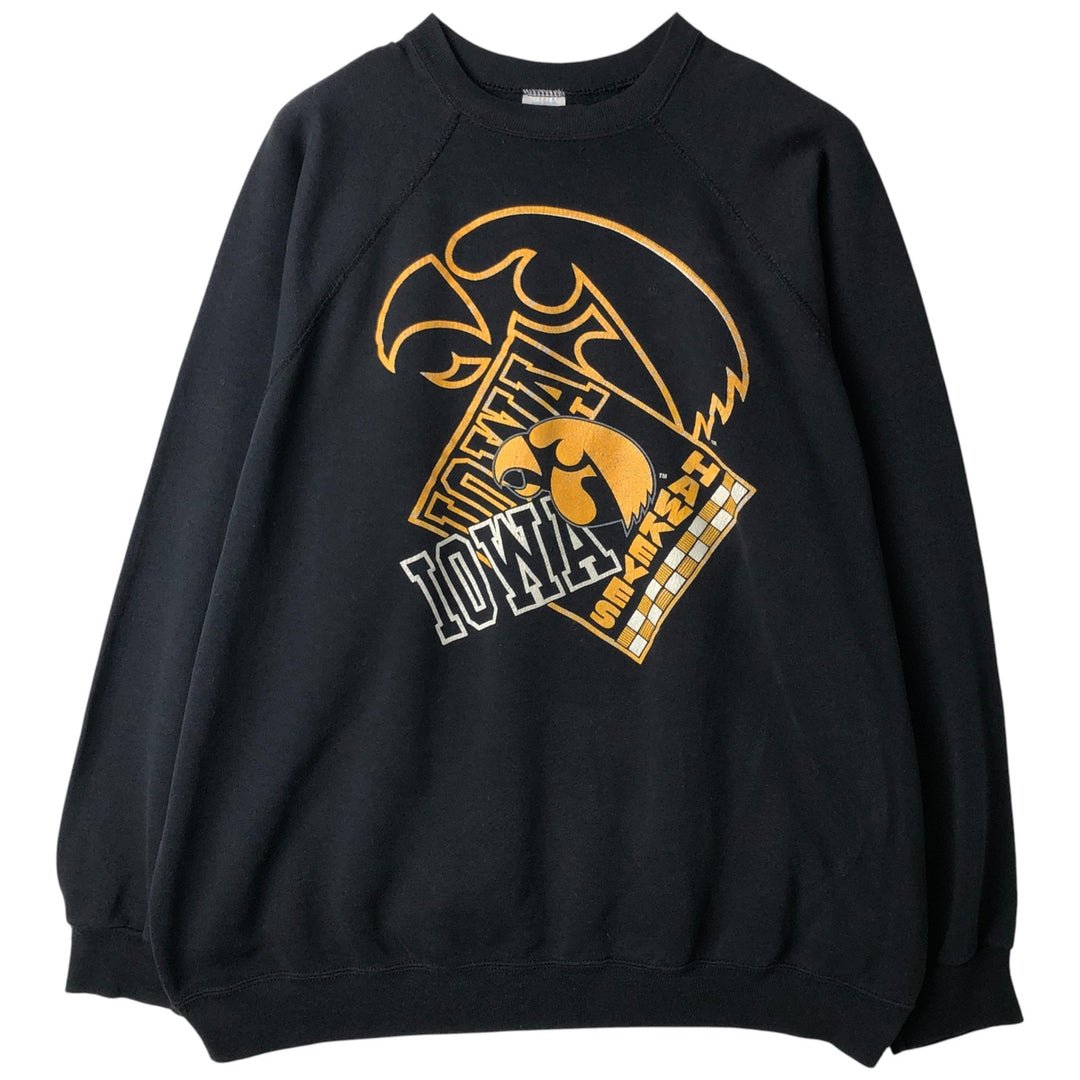 90'S Jostens Iowa University College Sweatshirt, Made in USA, Men's XXL, Vintage cotton black type Vintage Second Hand
