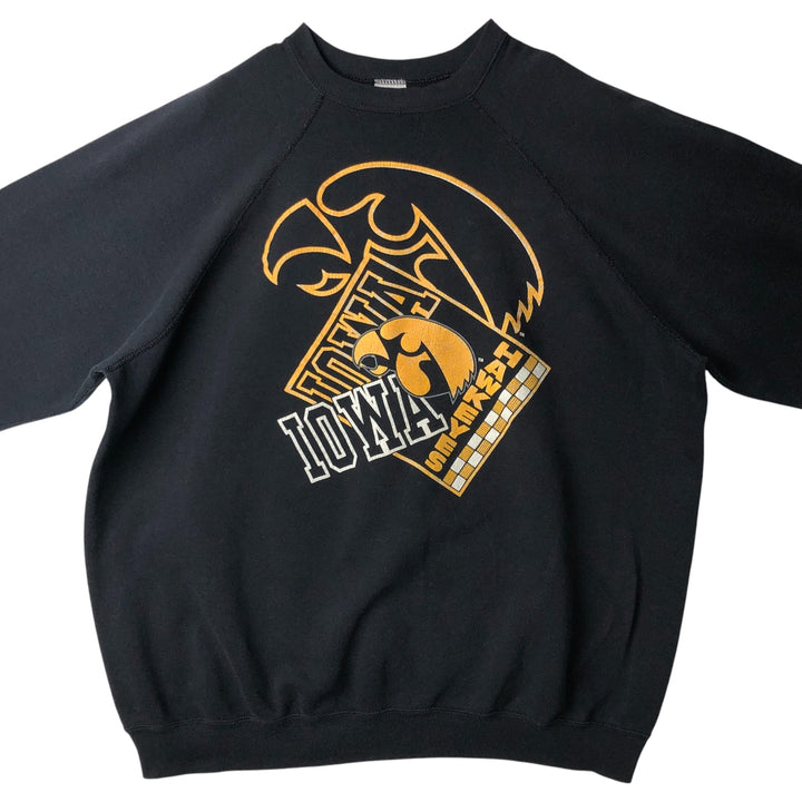 90'S Jostens Iowa University College Sweatshirt, Made in USA, Men's XXL, Vintage cotton black type Vintage Second Hand