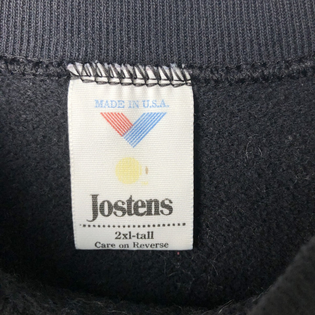 90'S Jostens Iowa University College Sweatshirt, Made in USA, Men's XXL, Vintage cotton black type Vintage Second Hand