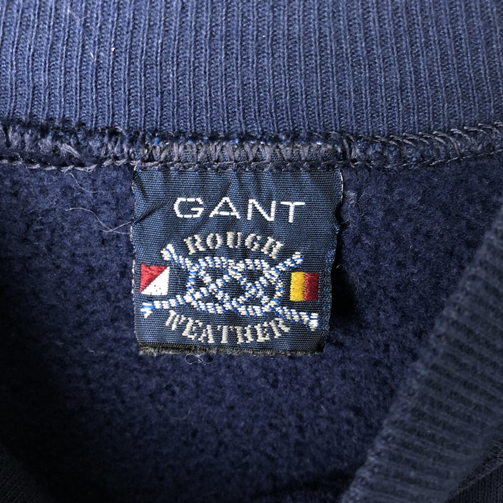 GANT College Sweatshirt, Made in USA, Men's Size L cotton navy blue type Vintage Second Hand