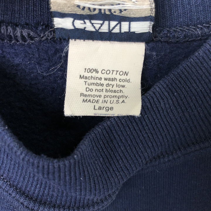 GANT College Sweatshirt, Made in USA, Men's Size L cotton navy blue type Vintage Second Hand