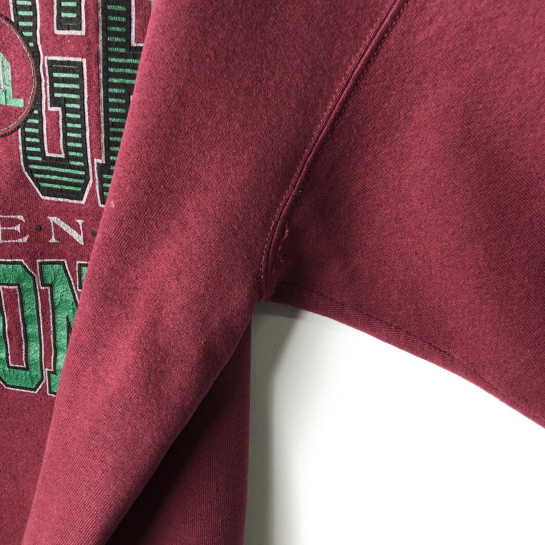 90'S Santee University of Wisconsin College Sweatshirt, Made in USA, Men's Size XL, Vintage cotton Red type red-purple Vintage Second Hand