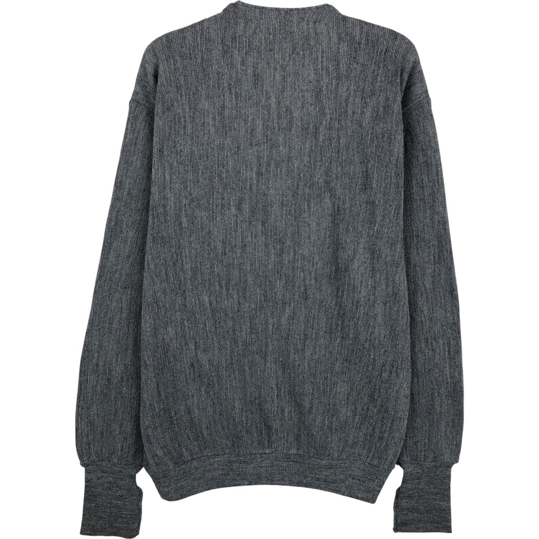 Vintage 1980'S Par Four acrylic knit cardigan, made in the USA, size M, men's. acrylic gray type Vintage Second Hand