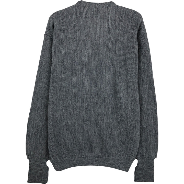 Vintage 1980'S Par Four acrylic knit cardigan, made in the USA, size M, men's. acrylic gray type Vintage Second Hand