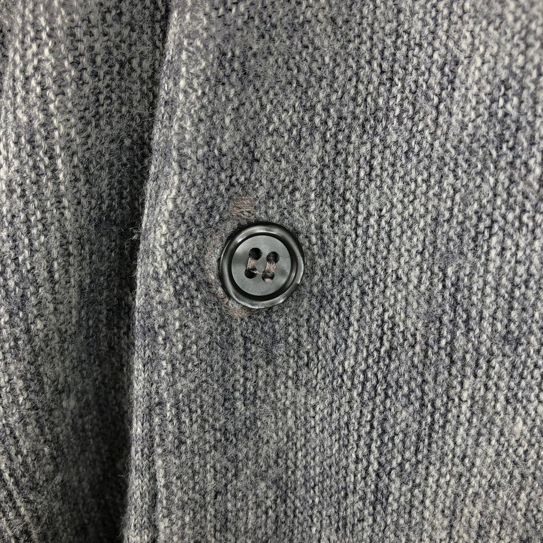 Vintage 1980'S Par Four acrylic knit cardigan, made in the USA, size M, men's. acrylic gray type Vintage Second Hand