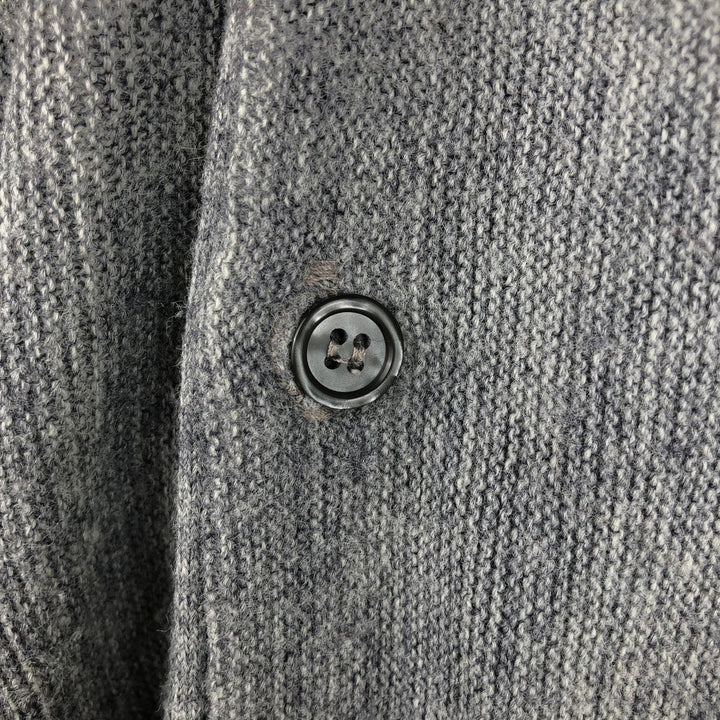 Vintage 1980'S Par Four acrylic knit cardigan, made in the USA, size M, men's. acrylic gray type Vintage Second Hand
