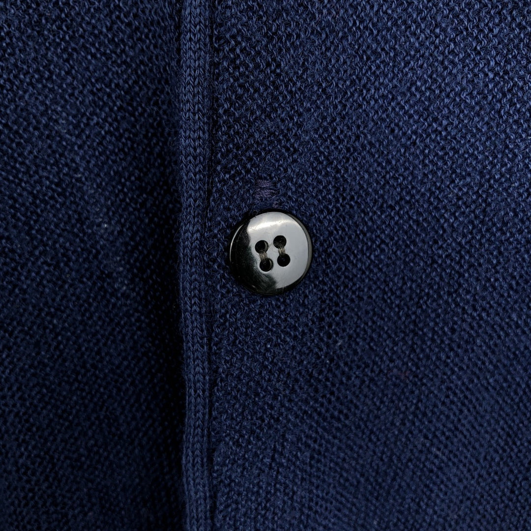 Vintage 90'S Ornie knit cardigan, size L, men's unclear navy blue type Vintage Second Hand