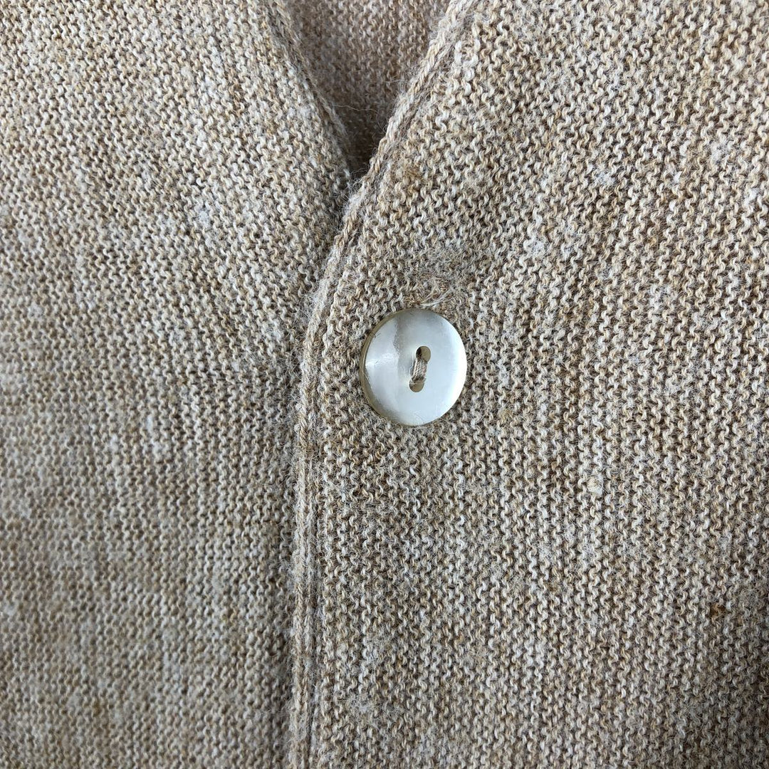 Vintage 70s-80'S Van Heusen acrylic knit cardigan, made in the USA, size L, men's. Oron Acrylic Beige type Vintage Second Hand