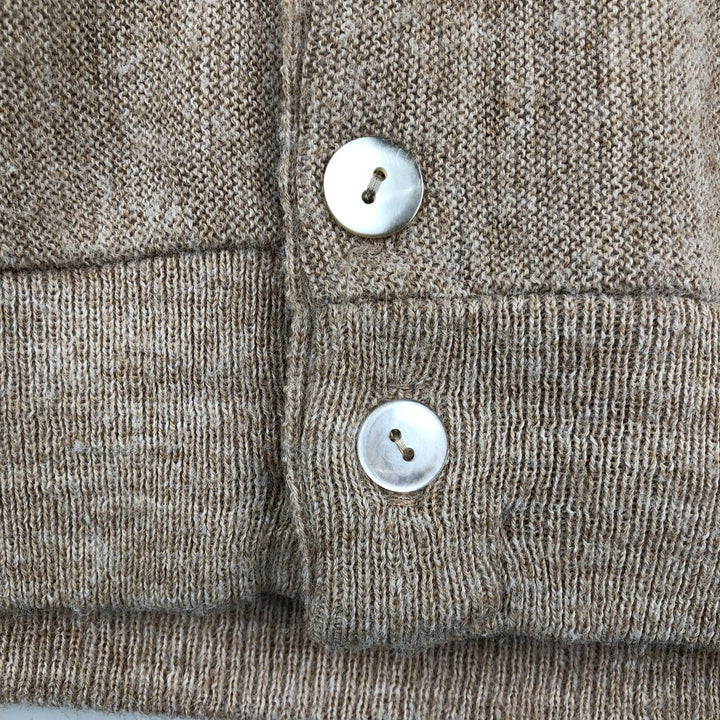 Vintage 70s-80'S Van Heusen acrylic knit cardigan, made in the USA, size L, men's. Oron Acrylic Beige type Vintage Second Hand