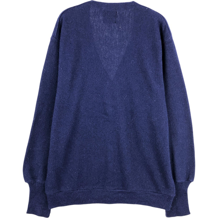 Vintage 1980'S JCPenney The Men's Shop acrylic knit cardigan, size L acrylic navy blue type Vintage Second Hand