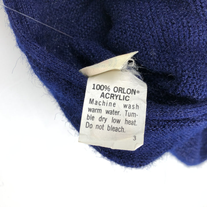 Vintage 1980'S JCPenney The Men's Shop acrylic knit cardigan, size L acrylic navy blue type Vintage Second Hand