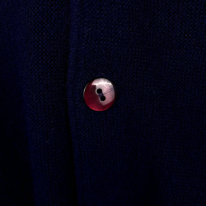 Vintage 1980'S JCPenney The Men's Shop acrylic knit cardigan, size L acrylic navy blue type Vintage Second Hand