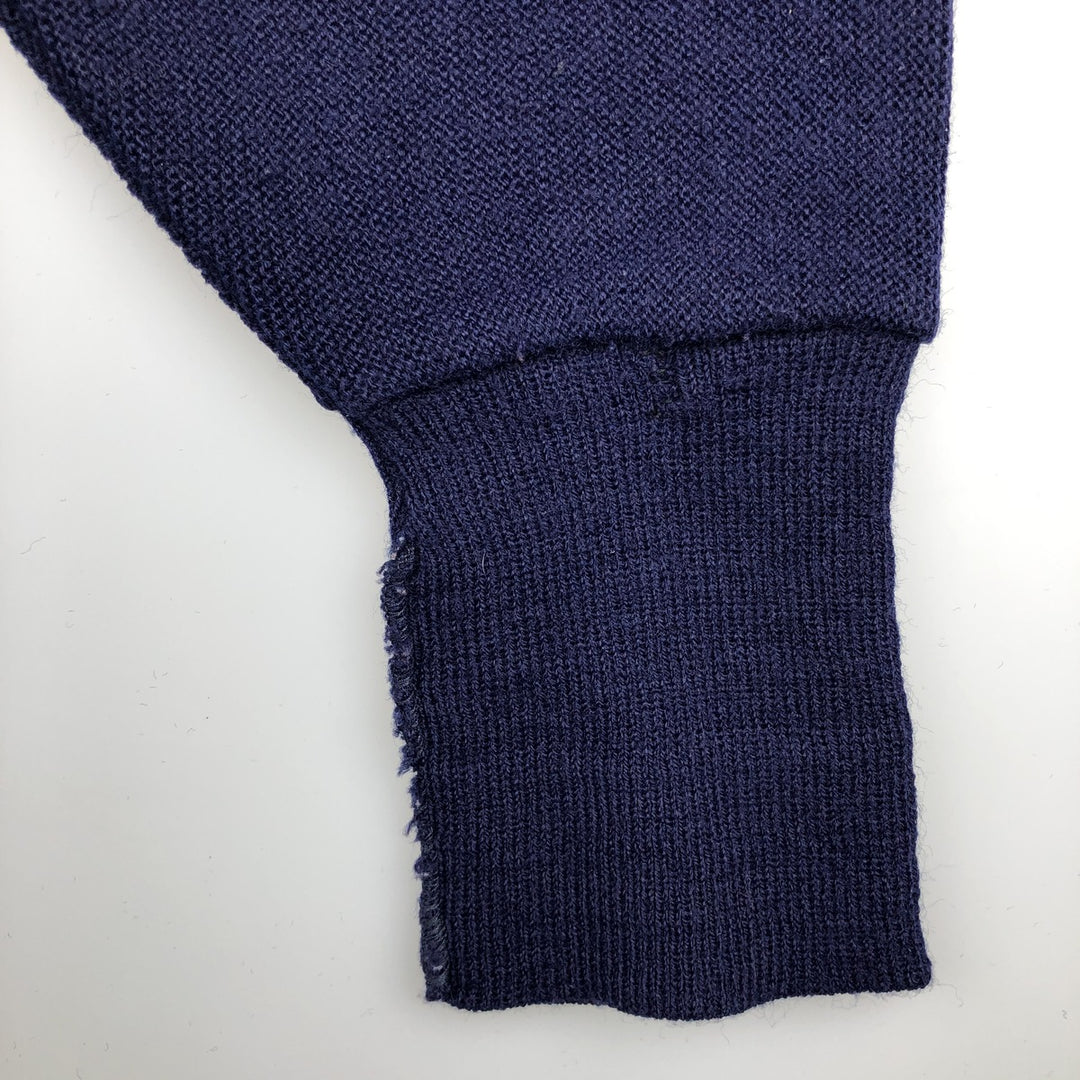 Vintage David Taylor acrylic knit cardigan, made in the USA, size M, men's size. acrylic navy blue type Vintage Second Hand