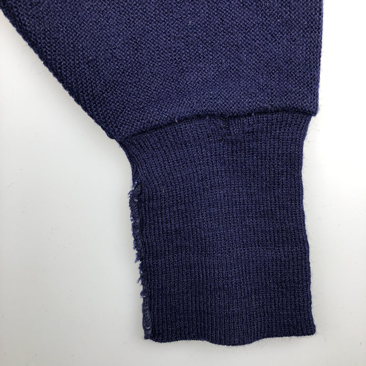 Vintage David Taylor acrylic knit cardigan, made in the USA, size M, men's size. acrylic navy blue type Vintage Second Hand