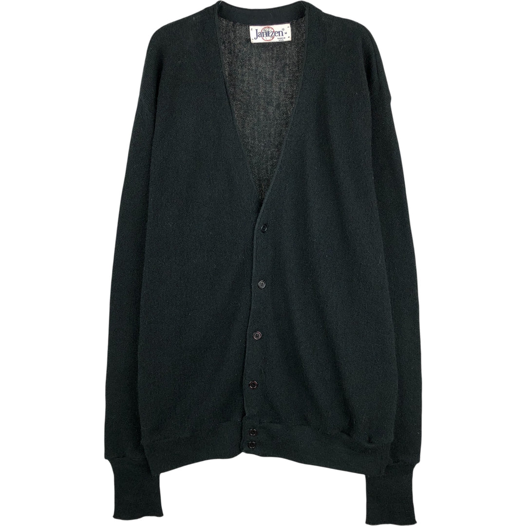 Vintage 1980'S Jantzen knit cardigan, made in the USA, size M, men's unclear black type Vintage Second Hand