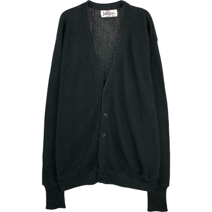 Vintage 1980'S Jantzen knit cardigan, made in the USA, size M, men's unclear black type Vintage Second Hand