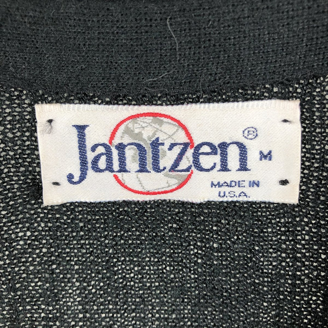 Vintage 1980'S Jantzen knit cardigan, made in the USA, size M, men's unclear black type Vintage Second Hand
