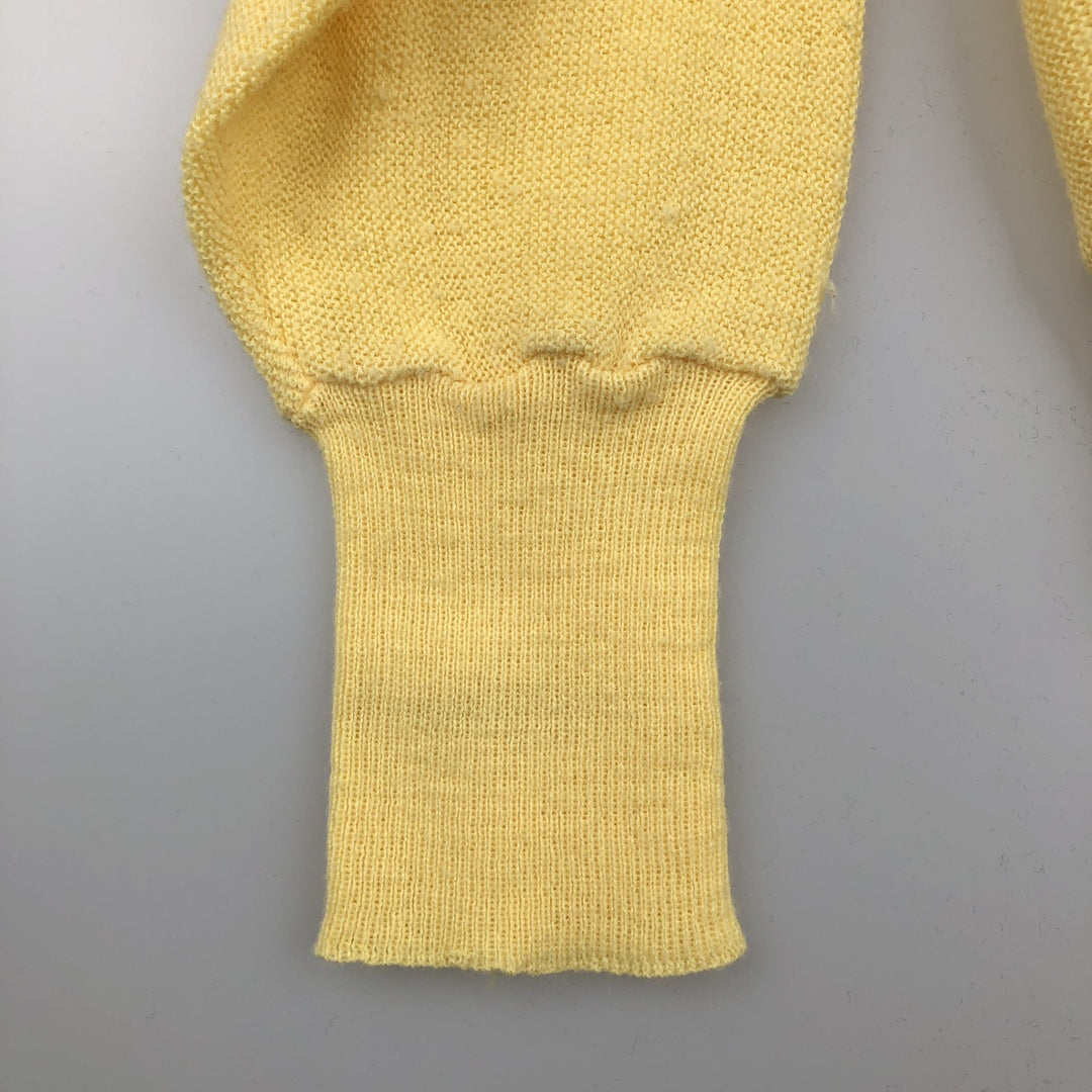 Vintage 1990'S Jantzen knit cardigan, made in the USA, size L (men's size), long sleeves. unclear yellow type Vintage Second Hand