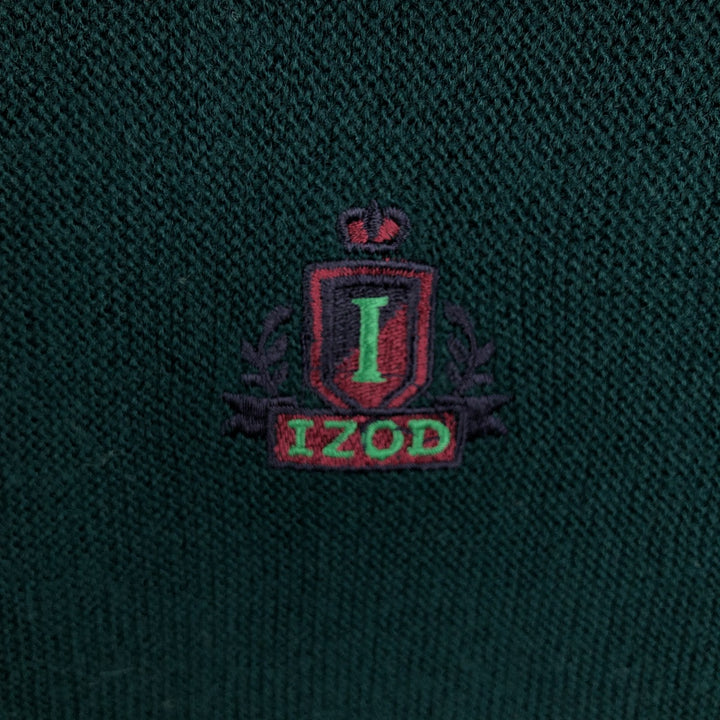 90'S IZOD acrylic knit cardigan, made in the USA, men's size XL, vintage acrylic Green type dark green Vintage Second Hand