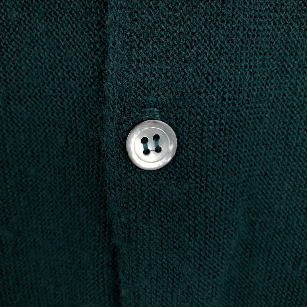 90'S IZOD acrylic knit cardigan, made in the USA, men's size XL, vintage acrylic Green type dark green Vintage Second Hand