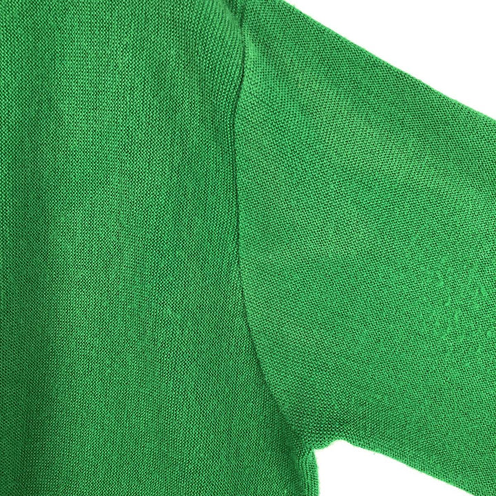 Vintage 90'S Steeplechase acrylic knit cardigan, made in the USA, size L, men's Oron Acrylic green type Vintage Second Hand