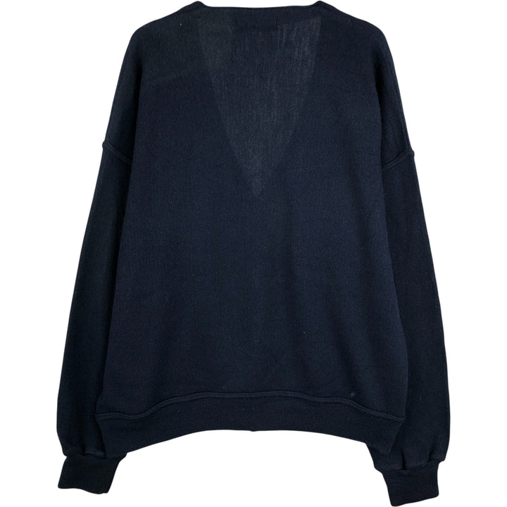 St. Michael wool and acrylic knit cardigan, made in the UK, men's size M wool navy blue type Vintage Second Hand