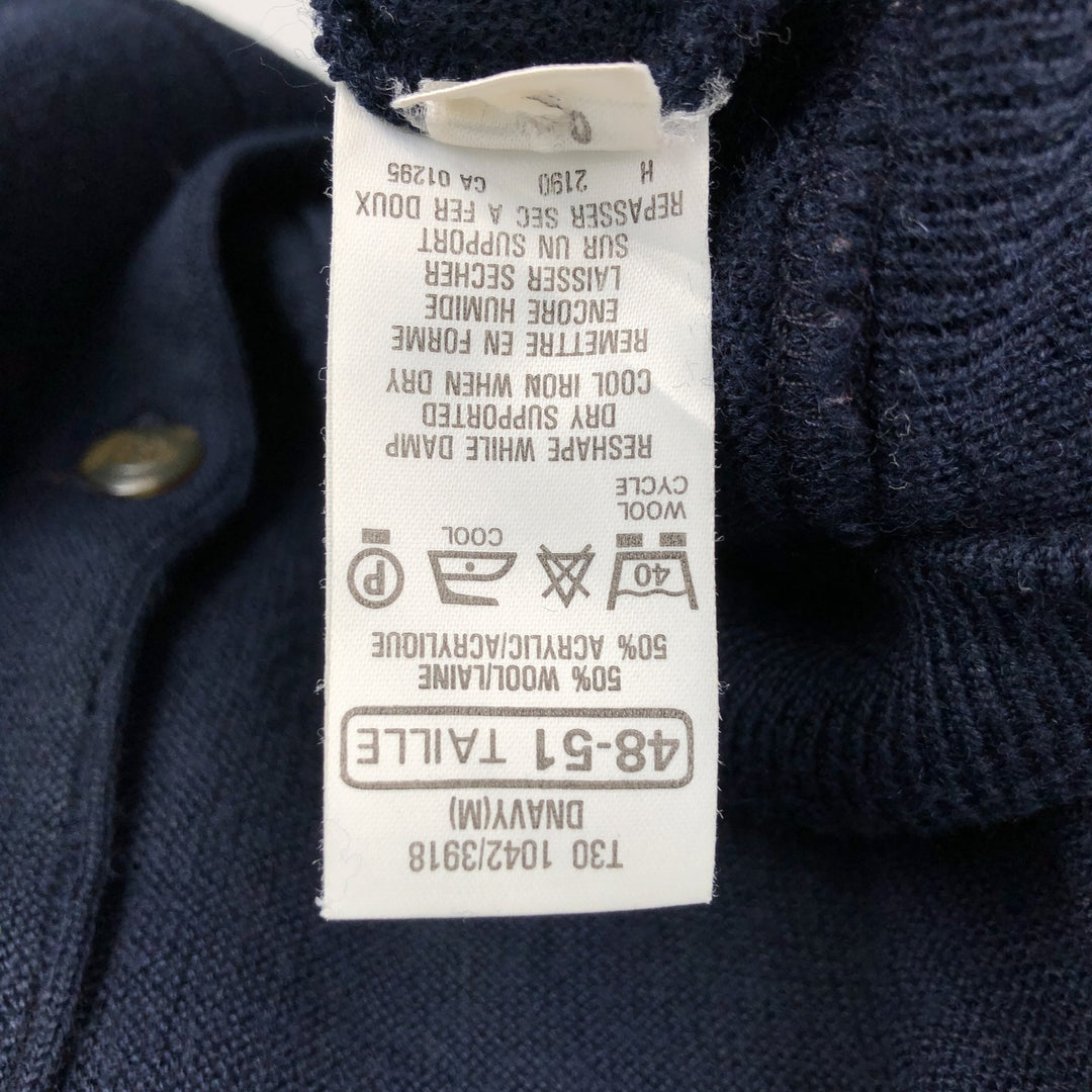 St. Michael wool and acrylic knit cardigan, made in the UK, men's size M wool navy blue type Vintage Second Hand