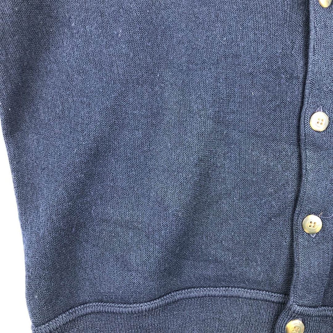 St. Michael wool and acrylic knit cardigan, made in the UK, men's size M wool navy blue type Vintage Second Hand