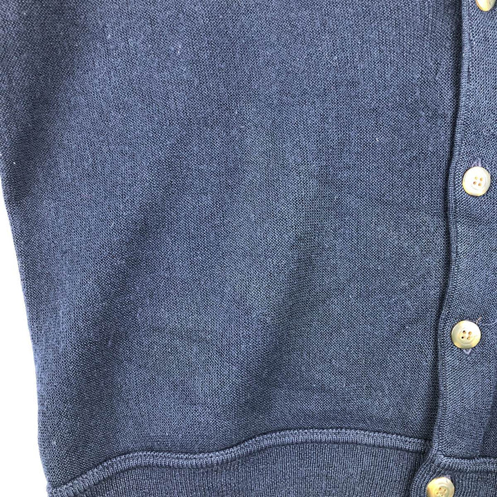 St. Michael wool and acrylic knit cardigan, made in the UK, men's size M wool navy blue type Vintage Second Hand