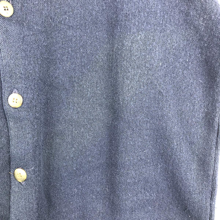 St. Michael wool and acrylic knit cardigan, made in the UK, men's size M wool navy blue type Vintage Second Hand