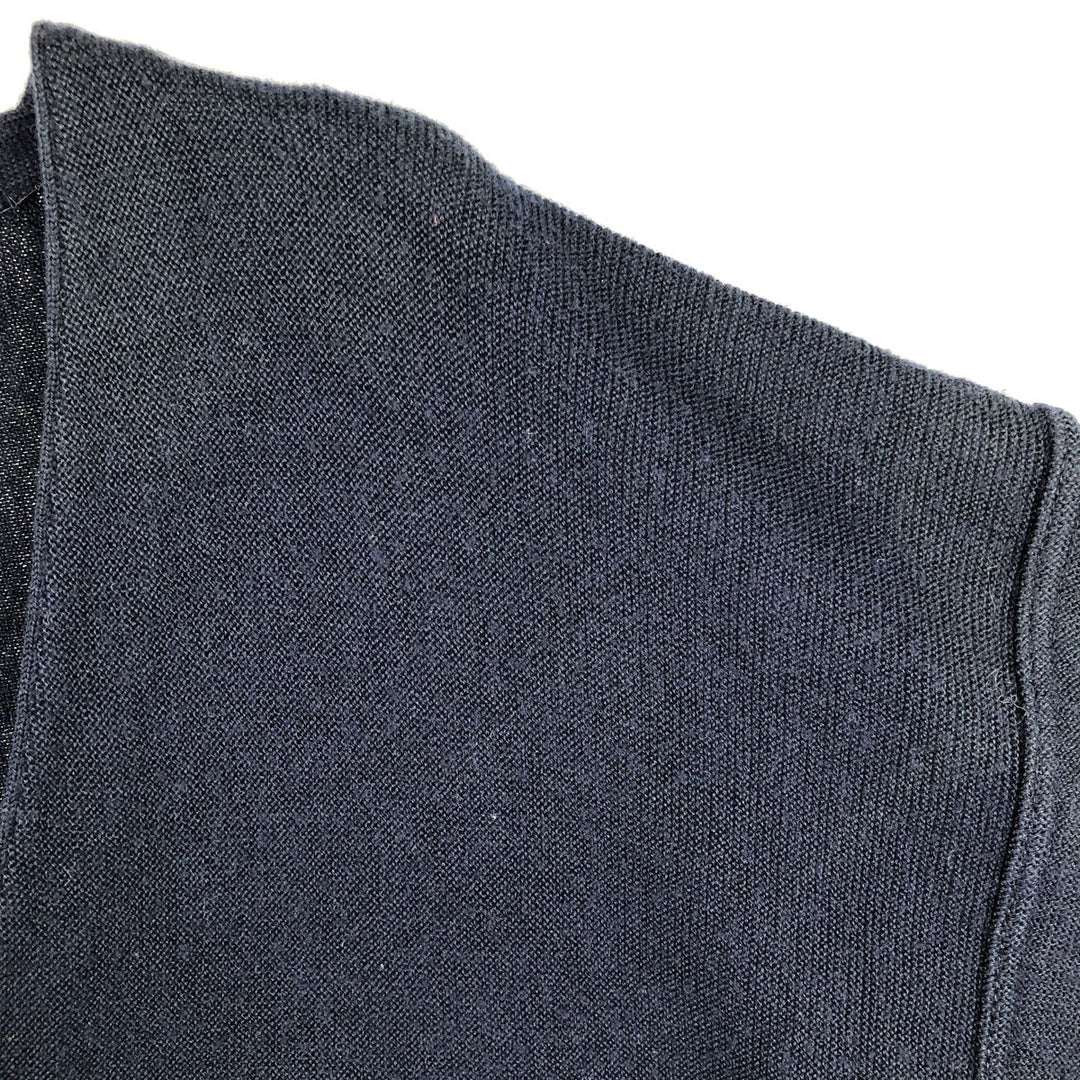 St. Michael wool and acrylic knit cardigan, made in the UK, men's size M wool navy blue type Vintage Second Hand