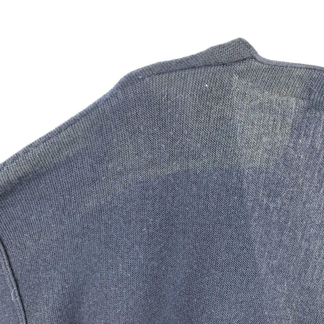 St. Michael wool and acrylic knit cardigan, made in the UK, men's size M wool navy blue type Vintage Second Hand