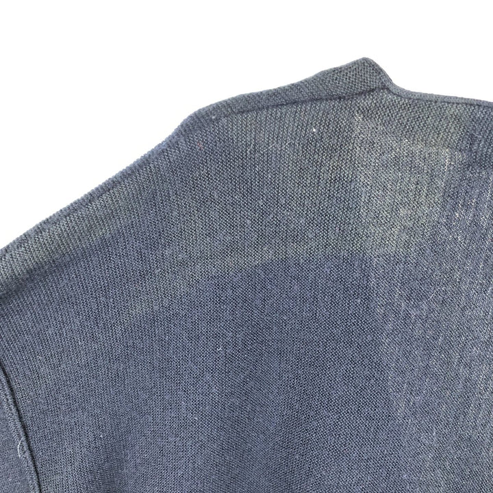 St. Michael wool and acrylic knit cardigan, made in the UK, men's size M wool navy blue type Vintage Second Hand