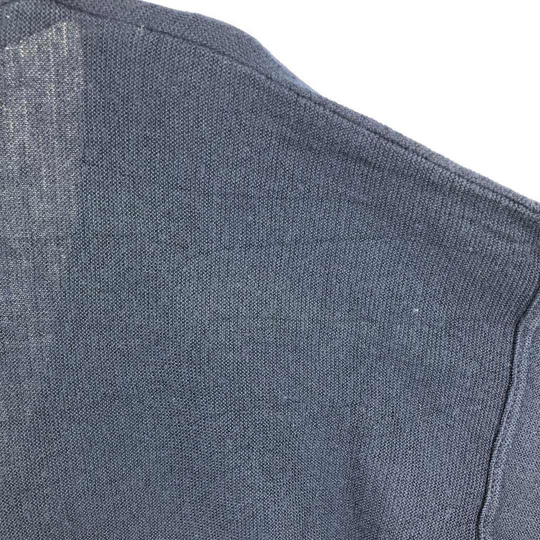 St. Michael wool and acrylic knit cardigan, made in the UK, men's size M wool navy blue type Vintage Second Hand