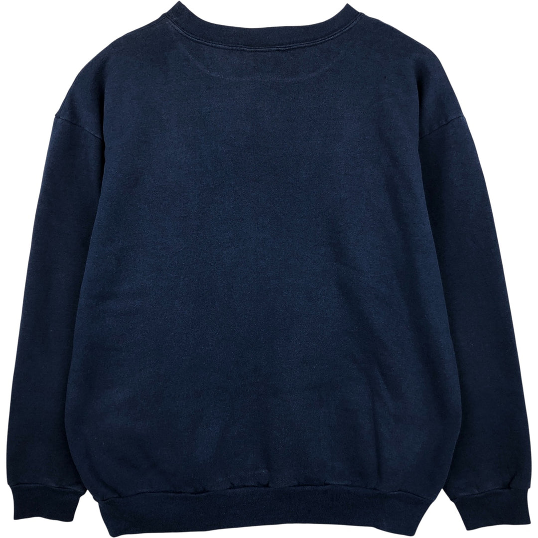 College sweatshirt, Made in USA, Men's XL cotton navy blue type Vintage Second Hand