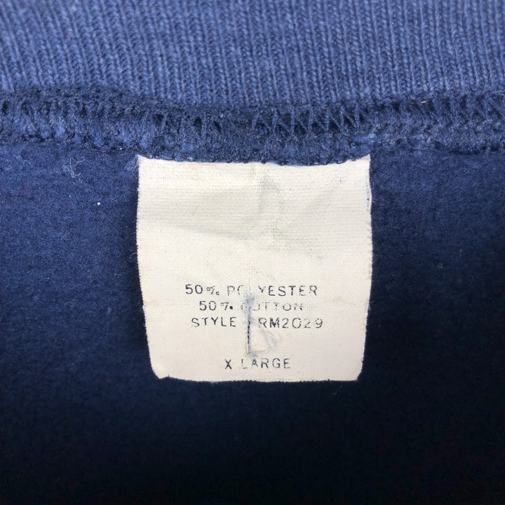 College sweatshirt, Made in USA, Men's XL cotton navy blue type Vintage Second Hand