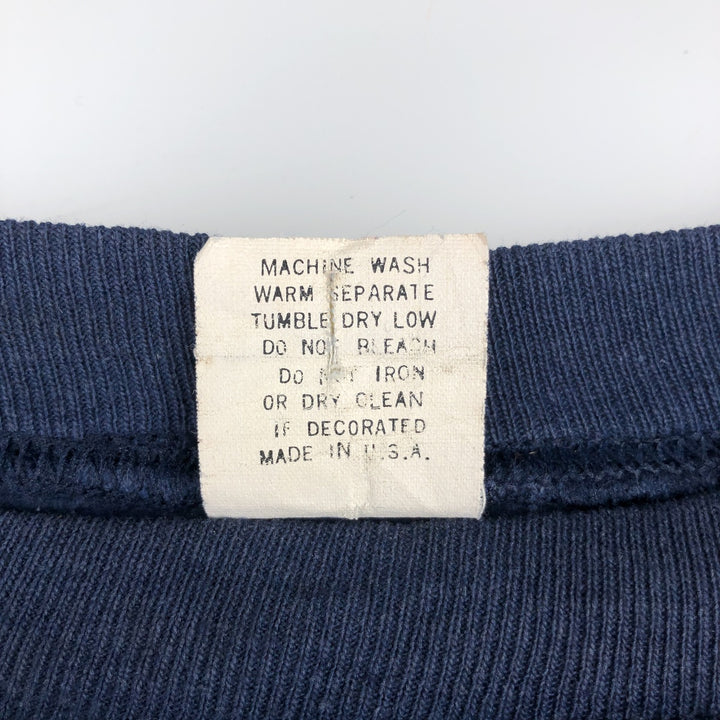 College sweatshirt, Made in USA, Men's XL cotton navy blue type Vintage Second Hand