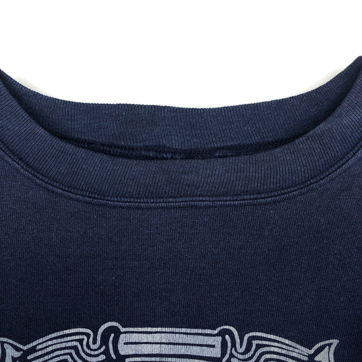 College sweatshirt, Made in USA, Men's XL cotton navy blue type Vintage Second Hand