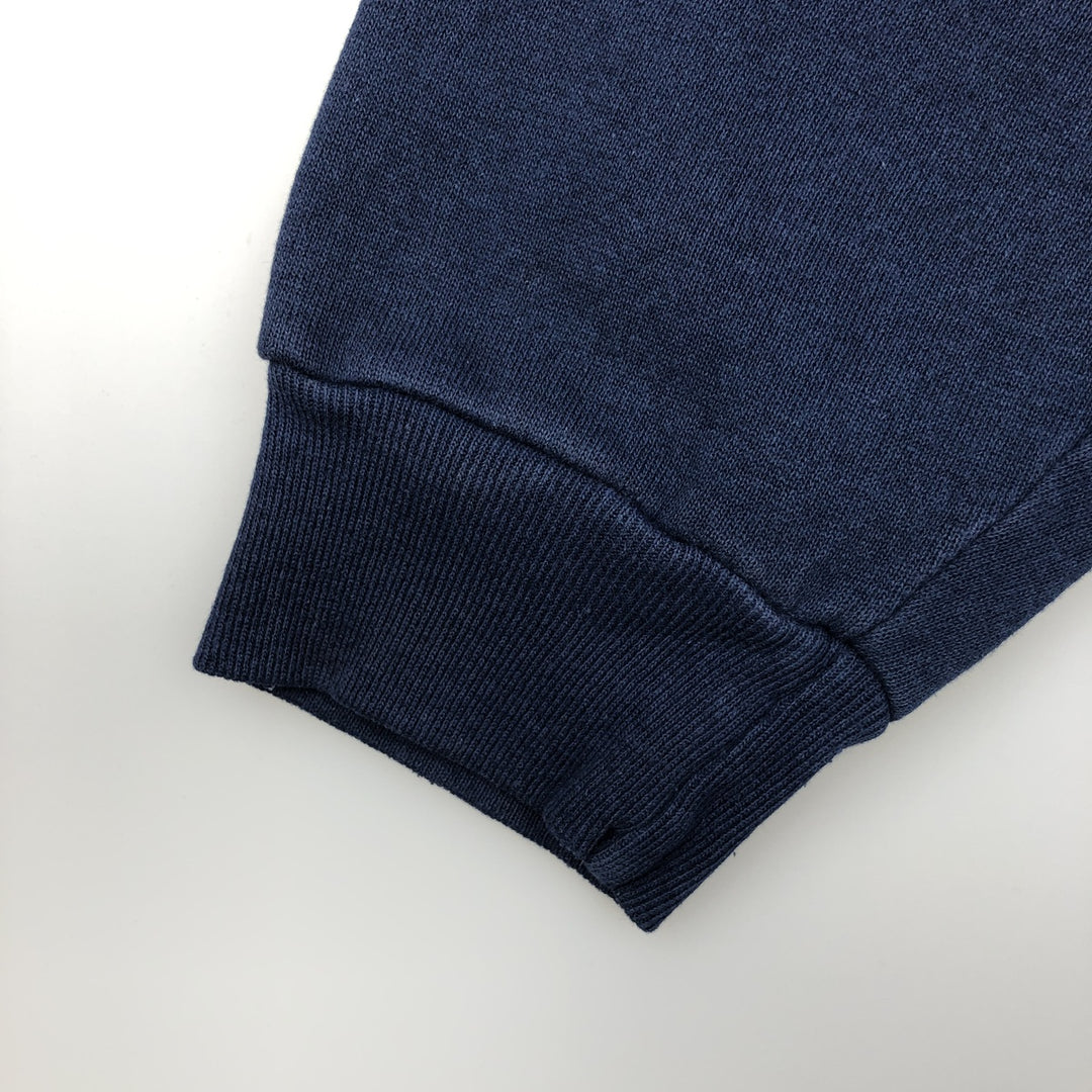 College sweatshirt, Made in USA, Men's XL cotton navy blue type Vintage Second Hand