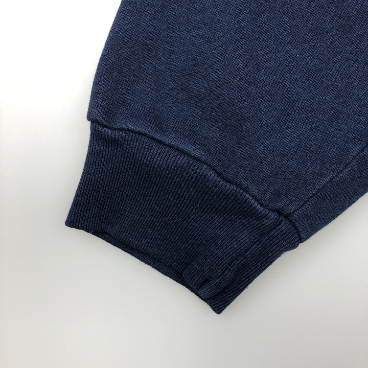 College sweatshirt, Made in USA, Men's XL cotton navy blue type Vintage Second Hand