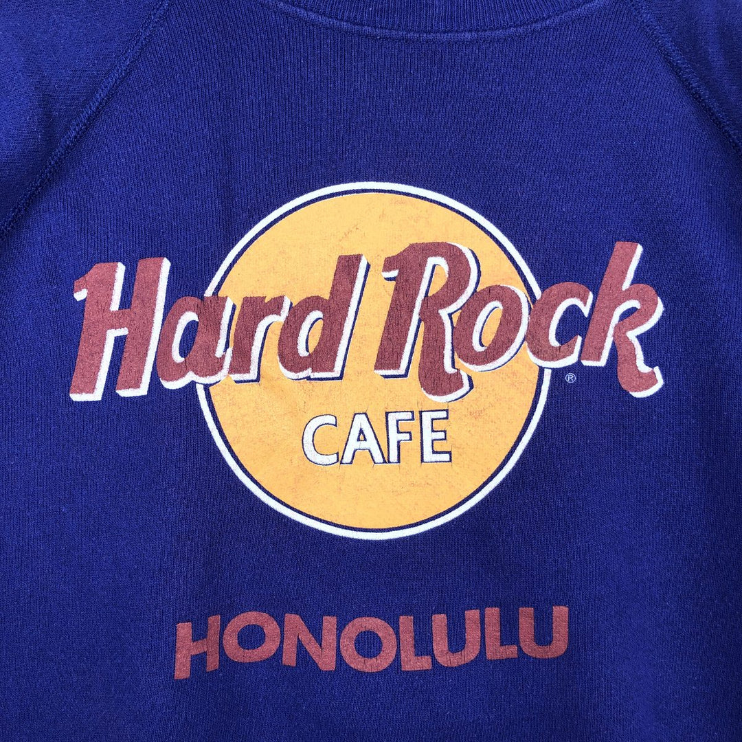 Vintage 1980'S Hanes Hard Rock Cafe Advertising Sweatshirt, Made in USA, Men's Size L cotton blue type Vintage Second Hand