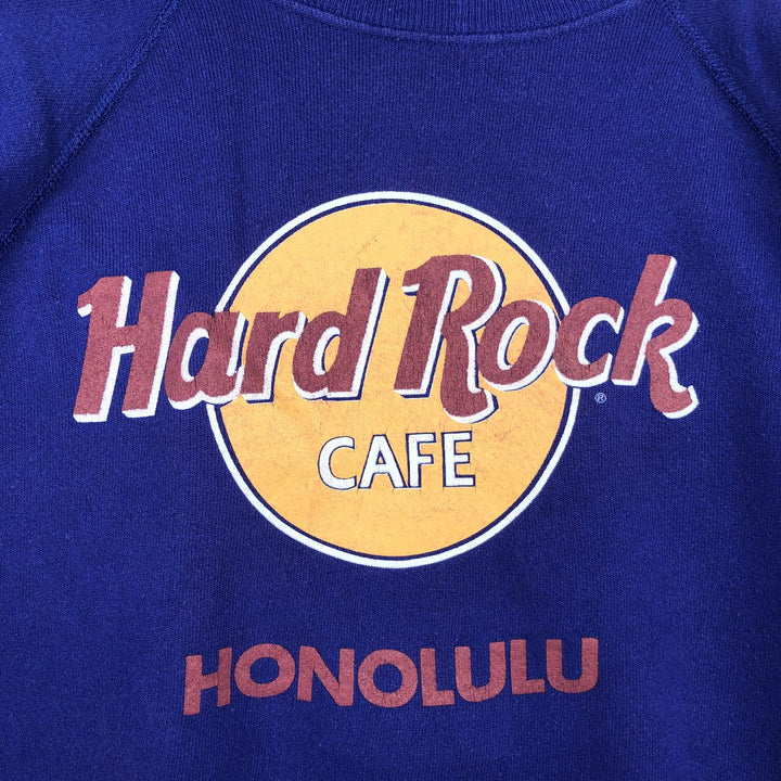 Vintage 1980'S Hanes Hard Rock Cafe Advertising Sweatshirt, Made in USA, Men's Size L cotton blue type Vintage Second Hand