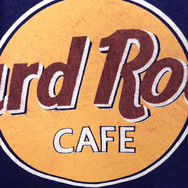 Vintage 1980'S Hanes Hard Rock Cafe Advertising Sweatshirt, Made in USA, Men's Size L cotton blue type Vintage Second Hand
