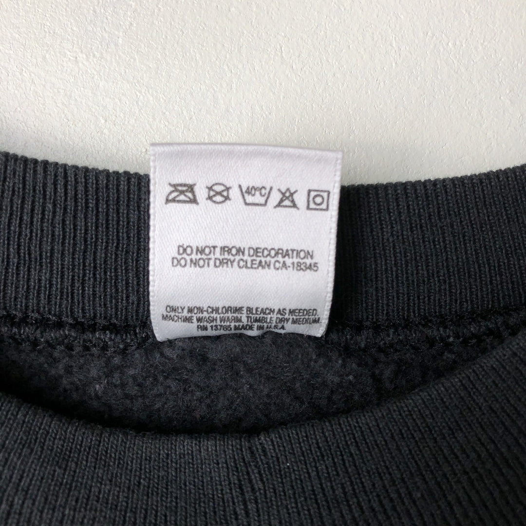 Vintage 90'S Fruit of the Loom college sweatshirt, made in the USA, size M, men's cotton black type Vintage Second Hand